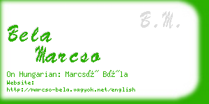 bela marcso business card